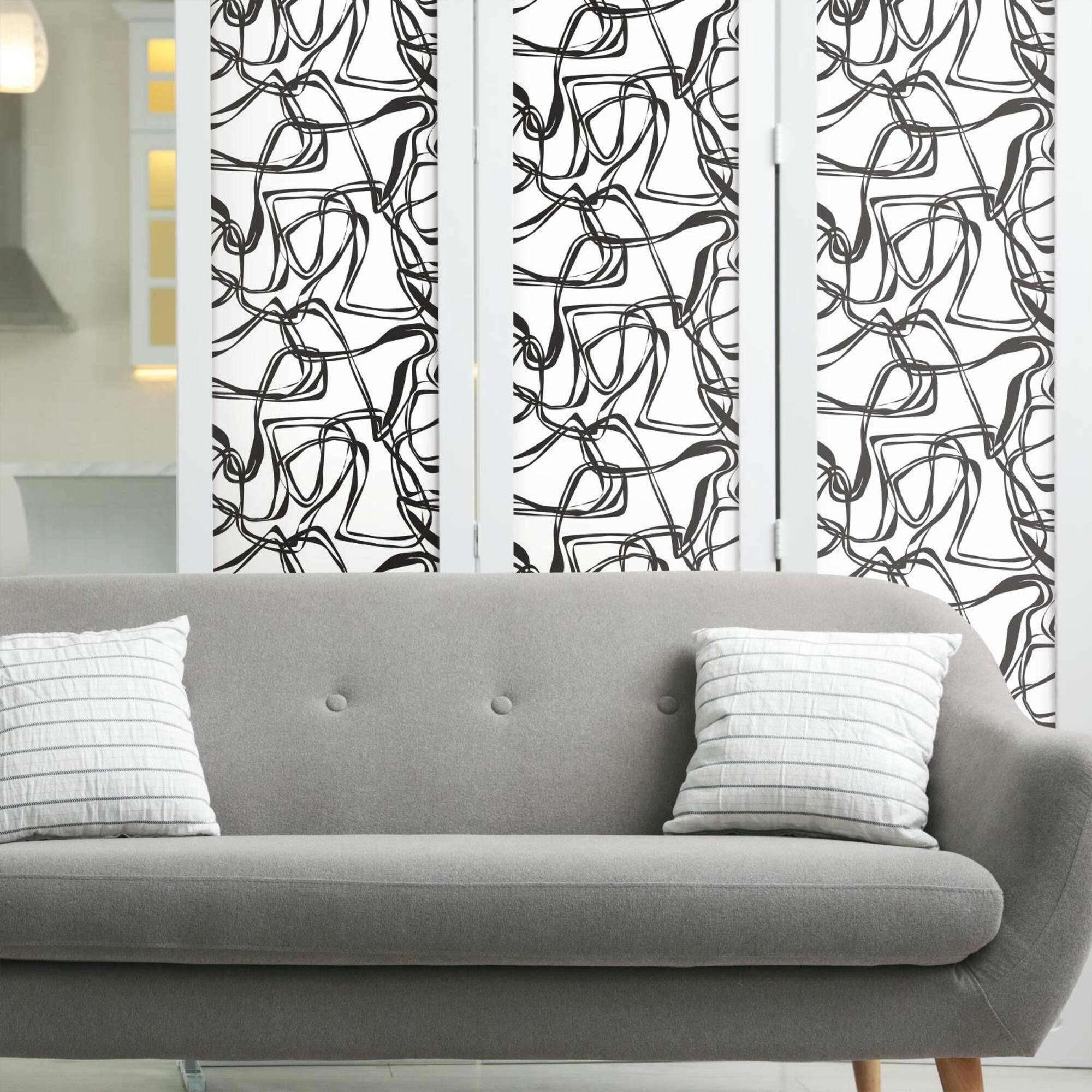RoomMates Black Ribbon Trail Peel & Stick Wallpaper